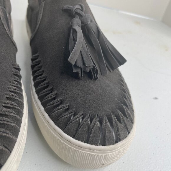 JSlides Aztec Grey Suede Slip-On Tassel Sneakers Size 6.5M New in Box‎ Platform - Picture 3 of 8